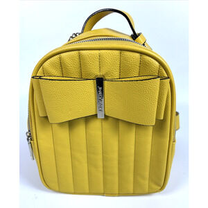 Betsey Johnson Yellow Bow Mini Backpack Bow Floral & Black Lining